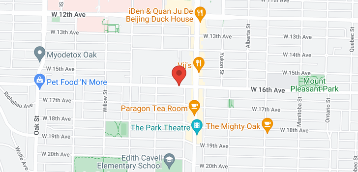 map of 305 503 W 16TH AVENUE